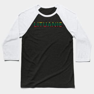 Drapeau Lituanie Baseball T-Shirt